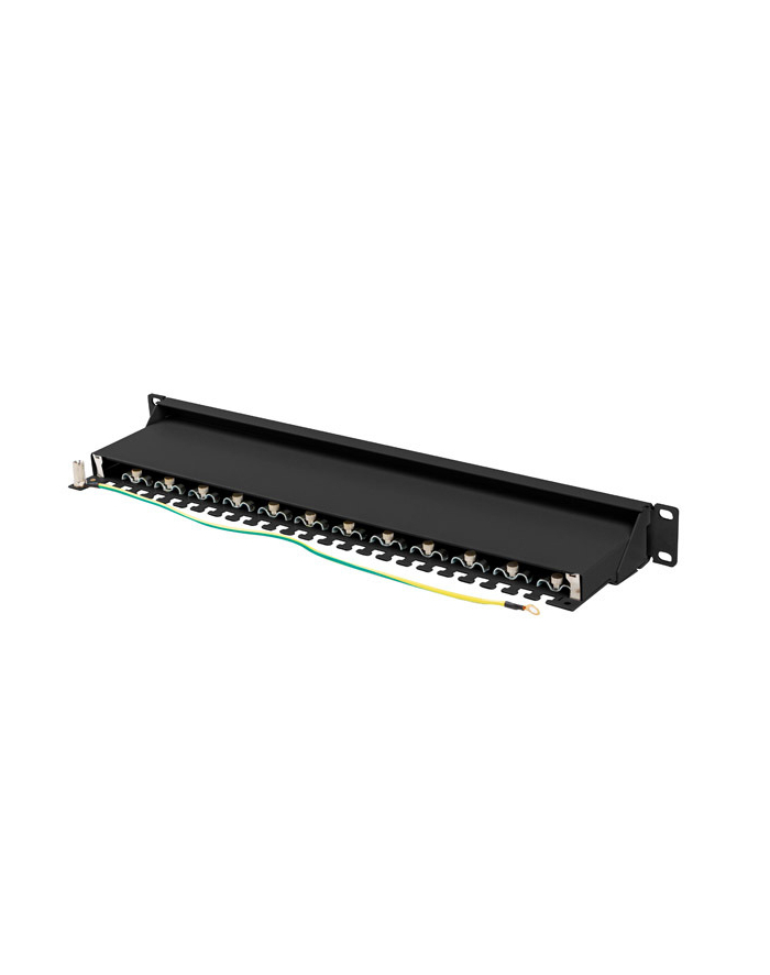 LANBERG patch panel 24 port 1U cat.7 FTP black główny