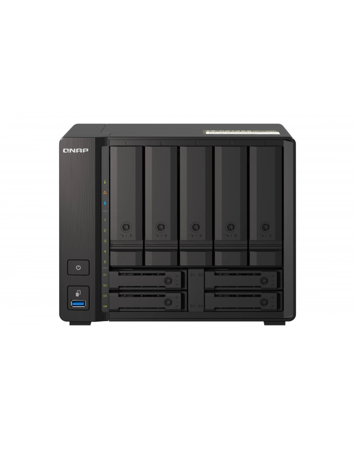 qnap systems QNAP TS-H973AX-8G 9-bay NAS AMD Ryzen V1500B 8GB DDR4 SODIMM 5x2.5in/3.5in SATA 6Gbps + 2x2.5in U.2 NVMe PCIe Gen3 x4 główny
