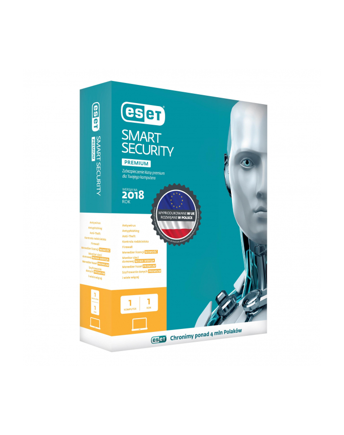 ESET Smart Security Premium (1 stan.; 12 miesięcy; BOX; Komercyjna) główny