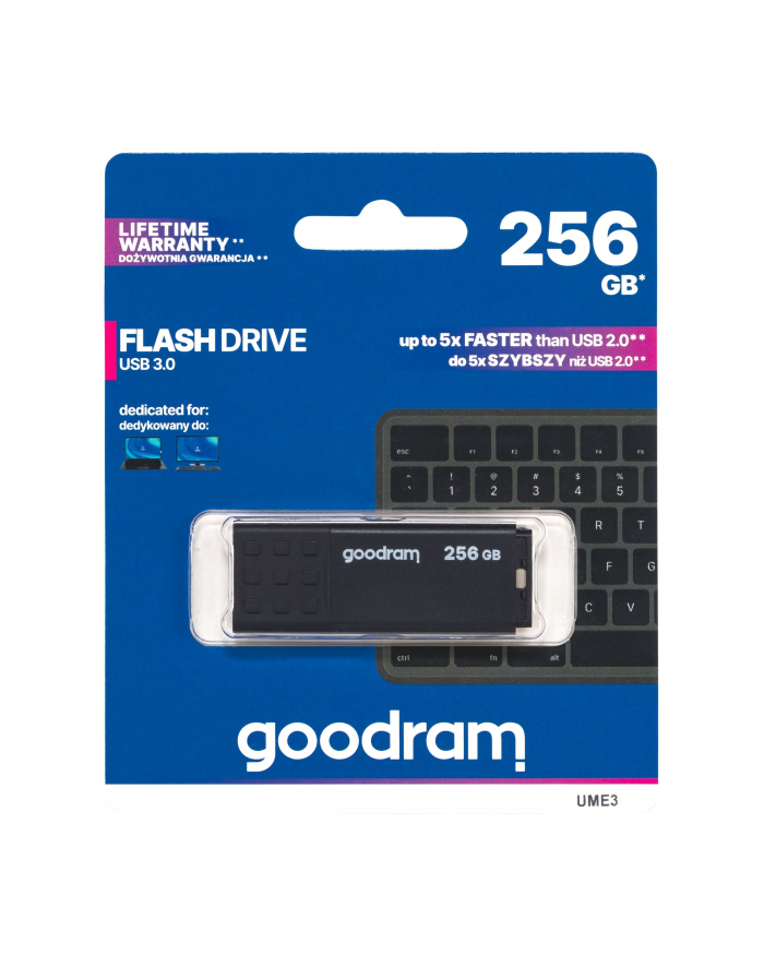 GOODRAM FLASHDRIVE 256GB UME3 BLACK USB 3.0 główny