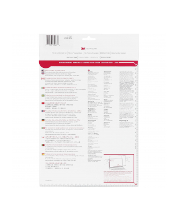 3M Privacy Filter PF133W9B for 33.78cm 13.3inch widescreen laptops with COMPLY attachment system