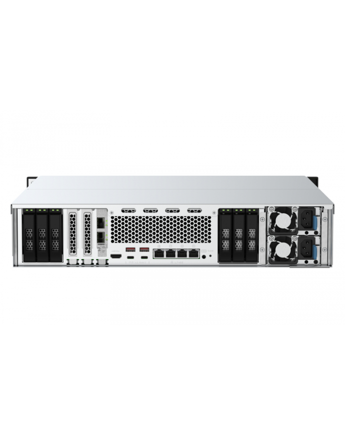 qnap systems QNAP TS-h3088XU-RP-W1270-64G 30-bay rackmount NAS Intel Xeon W-1270 8 core 3.4GHz 64GB UDIMM DDR4 ECC 4 slots max. 128GB 2x25GbE główny