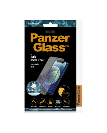 PANZERGLASS SZKŁO HARTOWANE IPHONE 12 MINI DO ETUI ANTYBAKTERYJNE 2710