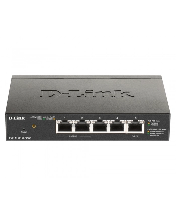 D-Link DGS-1100-05PDV2  5-Port Gigabit PoE Smart Ma