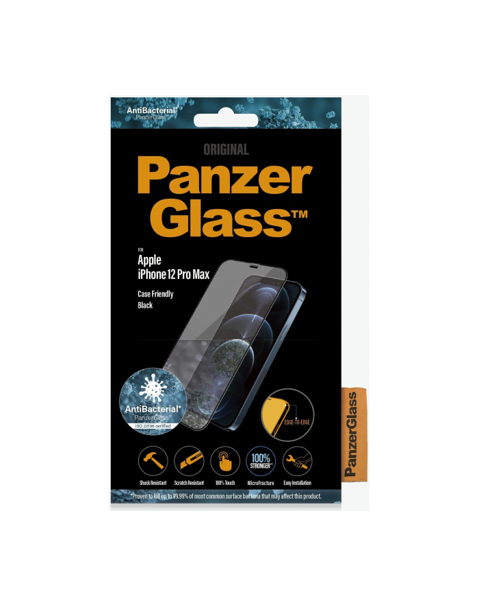 PANZERGLASS SZKŁO HARTOWANE IPHONE 12 PRO MAX DO ETUI ANTYBAKTERYJNE 2712 główny