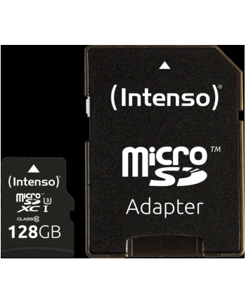 Intenso UHS-I Professional 128 GB microSDXC, memory card (black, Class 10)