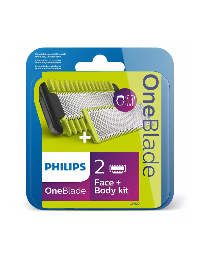 Philips OneBlade Face + Body Set QP620 / 50 (2 blades + skin protection attachment ' comb attachment) główny