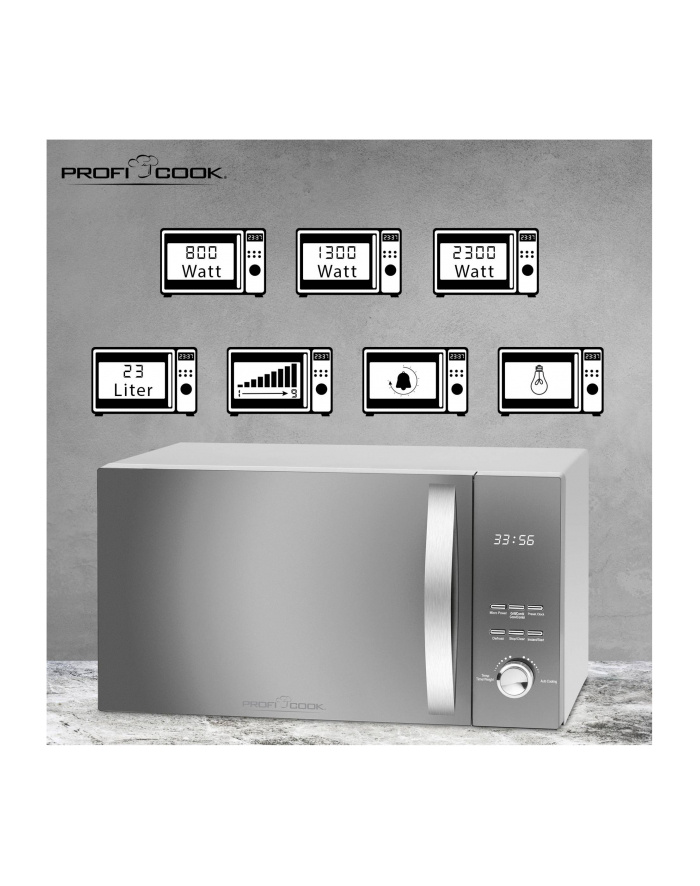 Proficook microwave PC-MWG 1176 H 800 W silver with grill główny