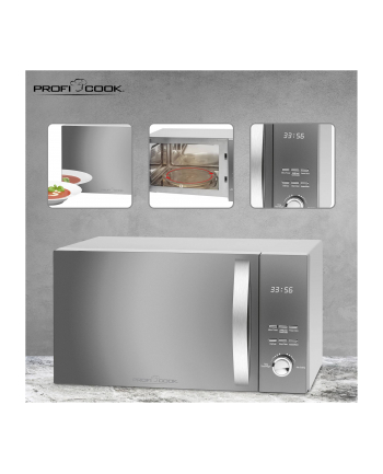 Proficook microwave PC-MWG 1176 H 800 W silver with grill