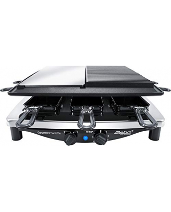 Steba Raclette Stell Deluxe RC 8 silver / black with grill plate