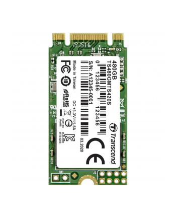 Transcend 420S 480 GB, SSD (SATA 6 Gb / s, M.2 2242)