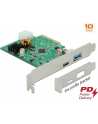 DeLOCK PCIe x4> 1x external SuperSpeed USB (USB 3.2 Gen 2) with PD function - nr 1