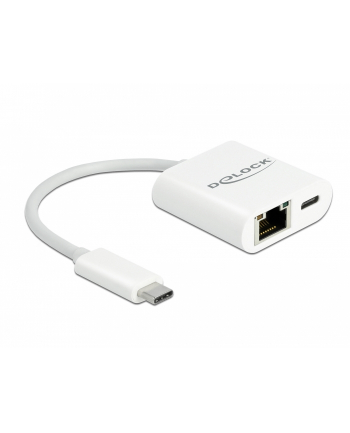 DeLOCK USB-C adapter> Gigabit LAN + PW - LAN 10/100/1000 Mbps with Power Delivery