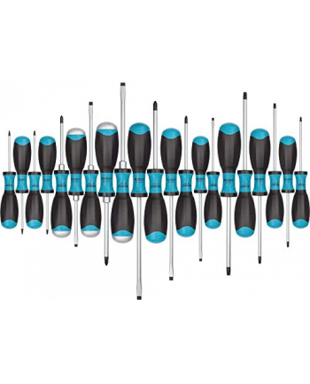 Hazet screwdriver set 810SPC / 21, 21 pieces (black / blue, non-slip HAZET 3-component handle)