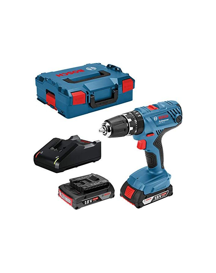 bosch powertools Bosch cordless hammer drill GSB 18V-21 Professional, 18Volt (blue / black, L-BOXX, 2x Li-Ion battery 2.0Ah) główny