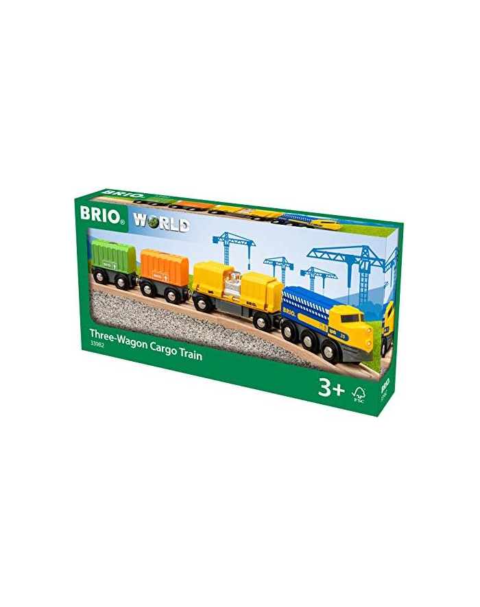BRIO freight train with three wagons 63398200 główny