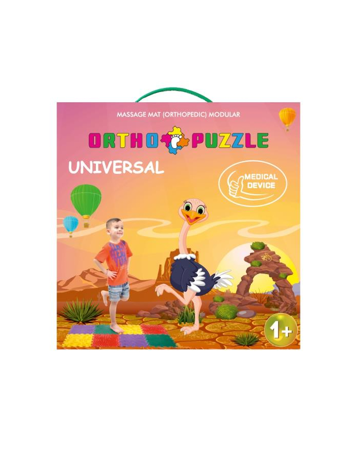 Polesie 62210 Mata do masażu ortopedyczna modułowa ORTHO PUZZLE Kamyczki morskie główny