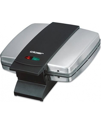 Cloer Sandwichmaker 6235 (silver / black, with shell shape for 2 toasts)
