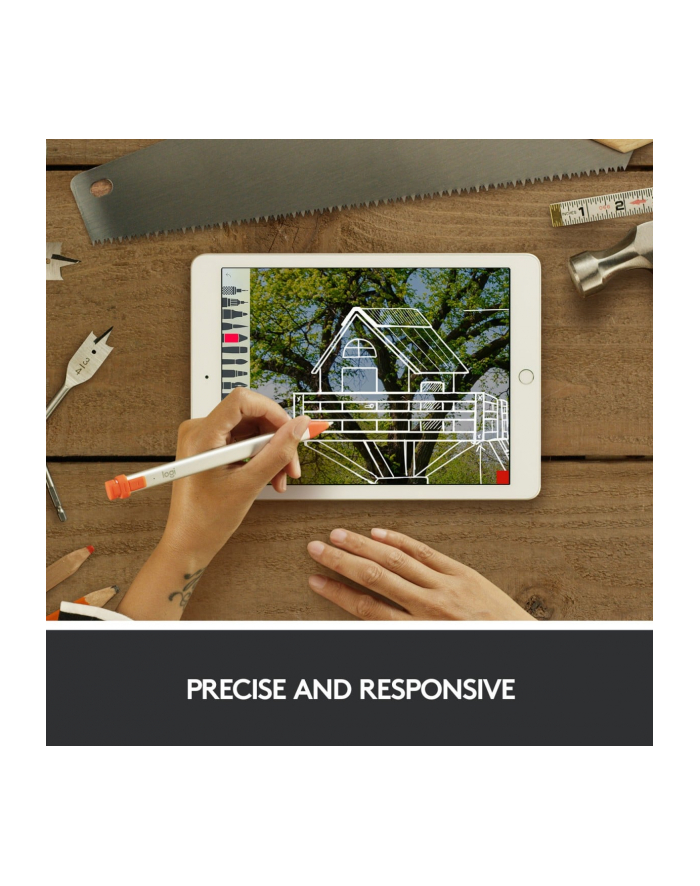 Logitech Crayon, stylus (silver / orange, for all iPads released from 2018) główny