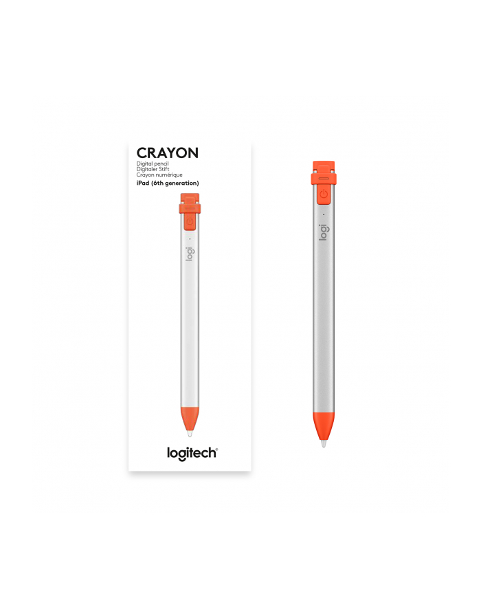 Logitech Crayon, stylus (silver / orange, for all iPads released from 2018) główny