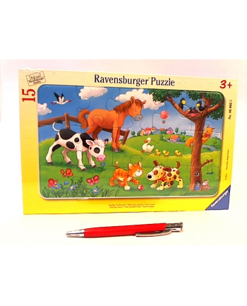 Puzzle 15el ramkowe Miłośnicy słodkich zwierząt  060665 RAVENSBURGER