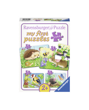 Puzzle 4w1 Słodcy mieszkańcy ogrodów (2-4-6-8el) 069521  RAVENSBURGER