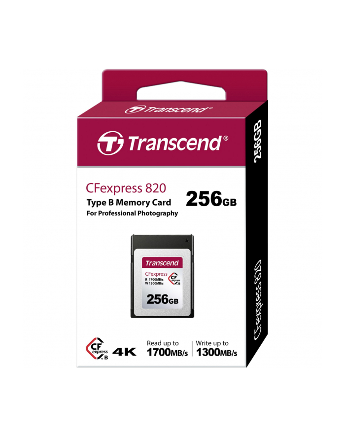 Transcend CFExpress 820 256 GB, memory card główny