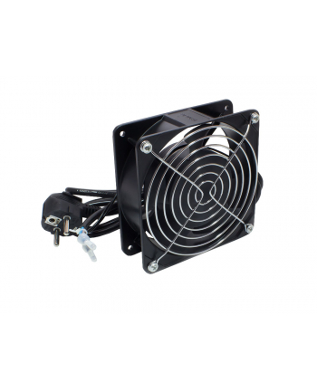 Good Connections installation fan 120x120x38 mm, metal version, fan module (black, incl. fan grid, 1.8 m protective contact connection cable)