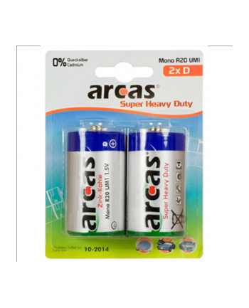Arcas Super Heavy Duty D size (LR20), 2szt. 10700220