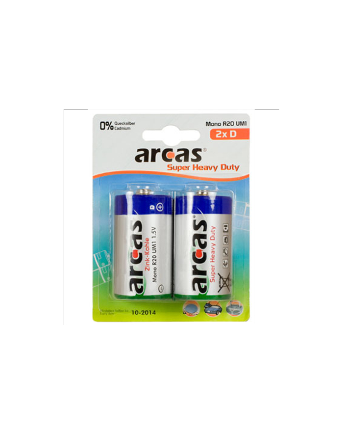 Arcas Super Heavy Duty D size (LR20), 2szt. 10700220 główny