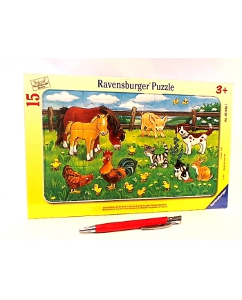 Puzzle 15el ramkowe Zwierzęta domowe 060467 RAVENSBURGER
