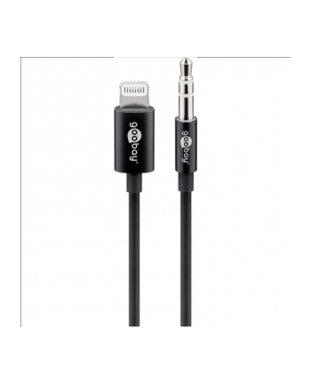 Goobay 66805 Apple Lightning audio connection cable, (3.5 mm) 1 m, Black w Strefie Komfortu