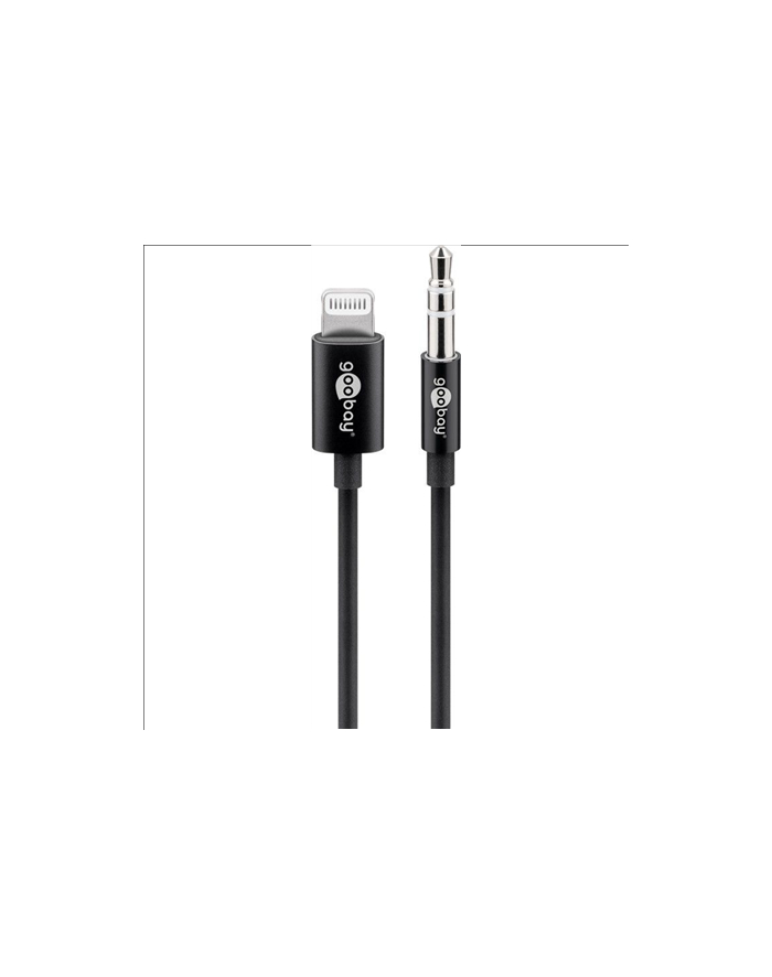Goobay 66805 Apple Lightning audio connection cable, (3.5 mm) 1 m, Black w Strefie Komfortu główny