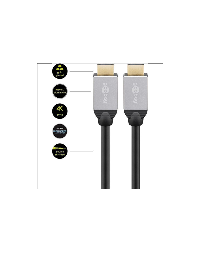 GOOBAY  75053 HIGHSPEED HDMI™ CONNECTION CABLE WITH ETHERNET, 1M W STREFIE KOMFORTU  (75053) główny