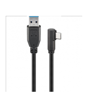 GOOBAY KABEL USB - USB-C / TYP-C KĄTOWY 90 STOPNI  Z OBSŁUGĄ SZYBKIEGO ŁADOWANIA DO 3A 150CM (66502)  (66502)