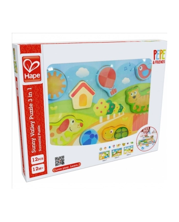 Hape Puzzle Warstwowe Drewniane Słoneczna Dolina E1601