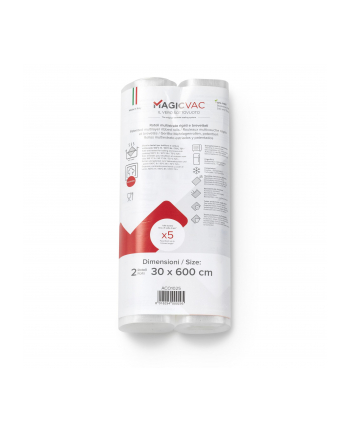 Magic Vac Vacuum Sealer Bags Aco1025 2 Rolls 3X60