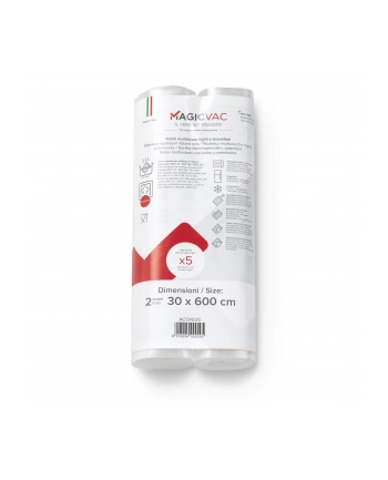 Magic Vac Vacuum Sealer Bags Aco1025 2 Rolls 3X60