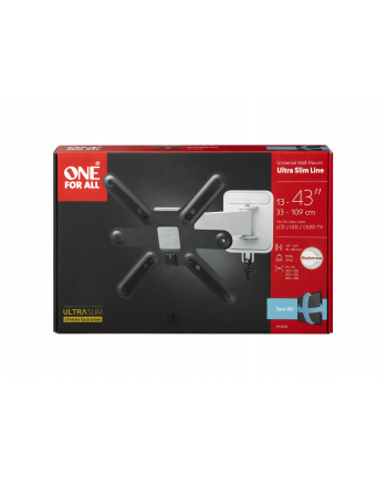 ONE For ALL Wall Mount, WM 6242, 13-43 '', Turn, Maximum weight (capacity) 25 kg