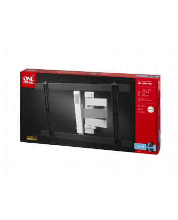 ONE For ALL Ultra Slim Wall Mount TURN WM6652 Wall mount, Full motion, 32-84 '', Maximum weight (capacity) 40 kg, Black