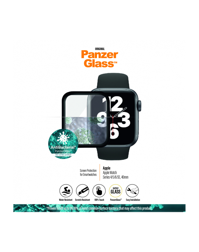 PanzerGlass szkło ochronne do Apple Watch 4/5 40 Czarny główny