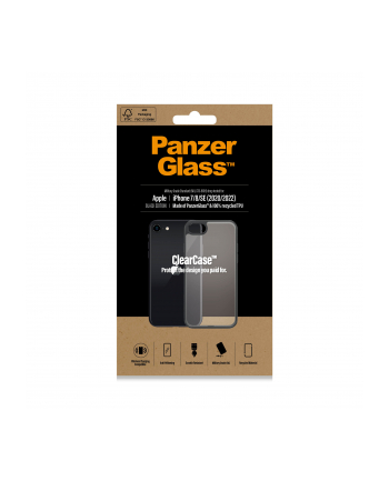 Panzerglass Screen Protector, Iphone 7/8/se (2020), Tempered anti-aging glass, Black/Crystal Clear