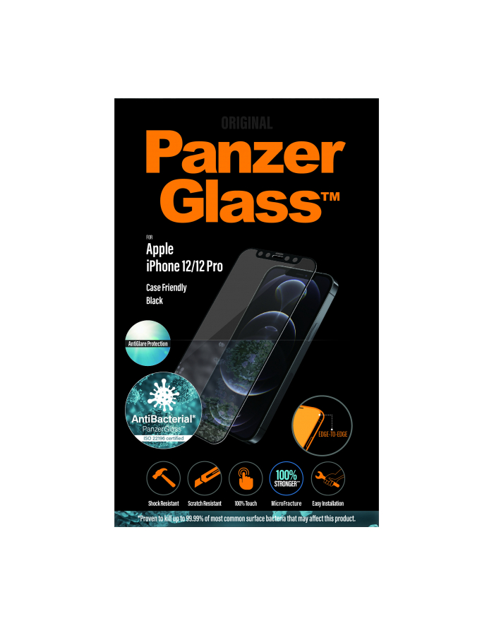 Panzerglass Apple iPhone 12/12 Pro CF Entspiegelt AB E-to-E black główny