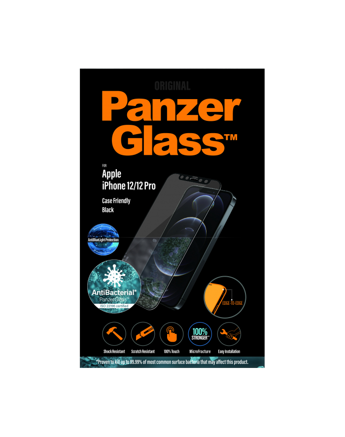 Panzerglass Apple iPhone 12/12 Pro CF Anti-Blue Light AB E-to-E black główny