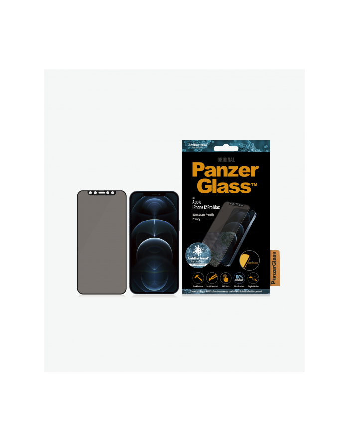 Panzerglass Apple iPhone 12 Pro Max CF Antibakteriell Privacy E-to-E, black główny