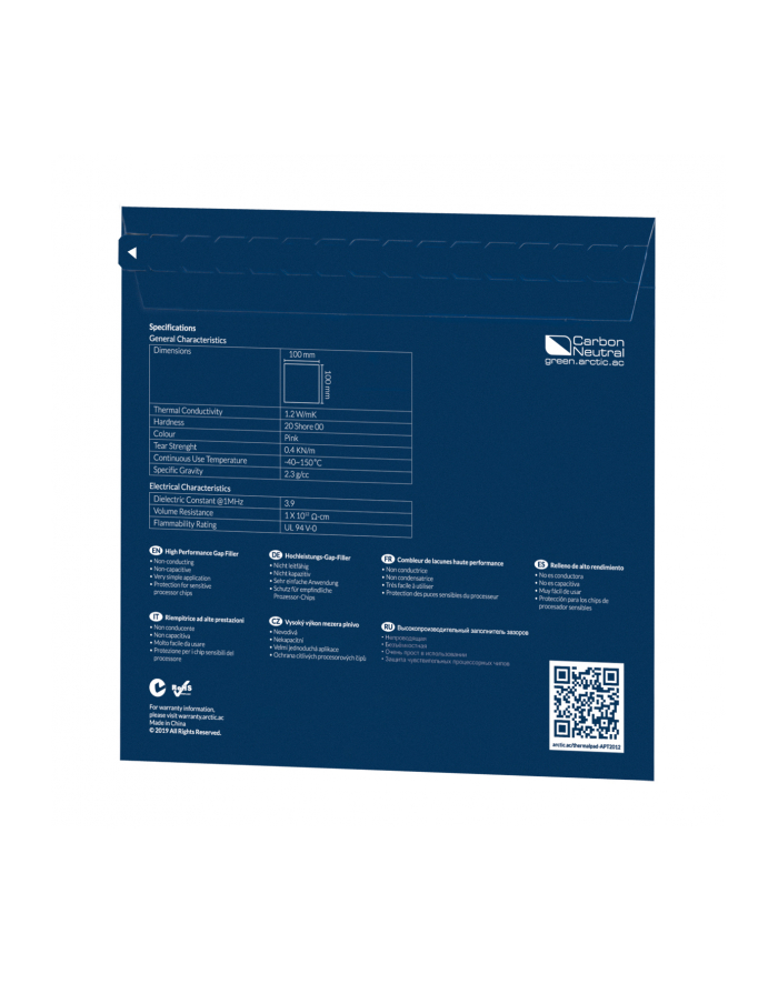 Arctic Termopad 100x100mm 1,5mm 4szt (ACTPD00022A) główny