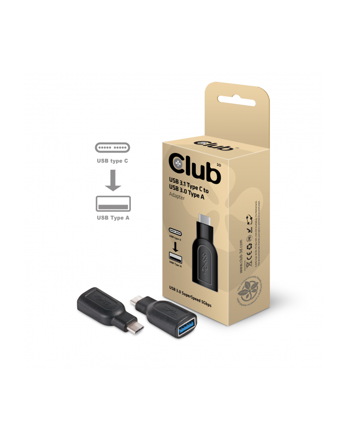 Club 3D Adapter USB USB 3.1 Typ C do USB 3.0 Typ A (CAA1521) główny