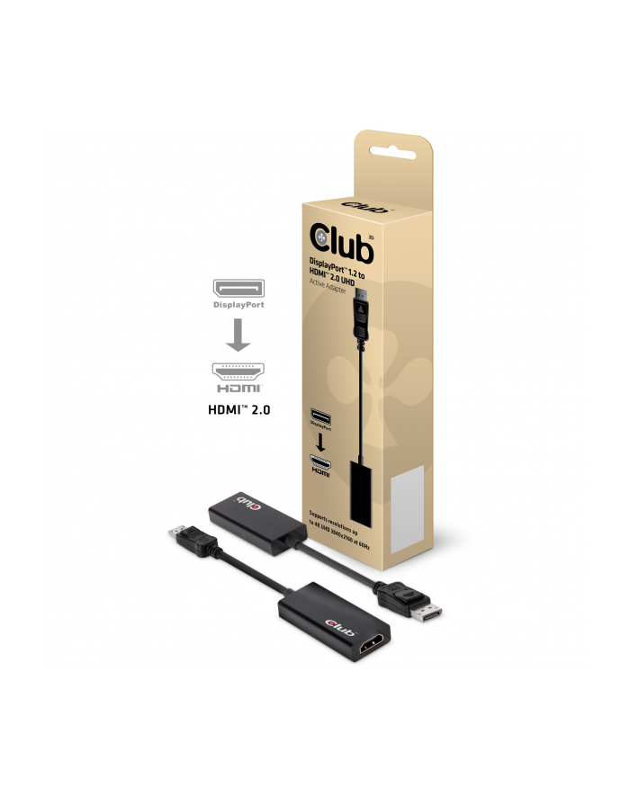 Club 3D DisplayPort - HDMI 0.19m Czarny (CAC-1080) główny