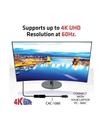 Club 3D DisplayPort - HDMI 0.19m Czarny (CAC-1080)