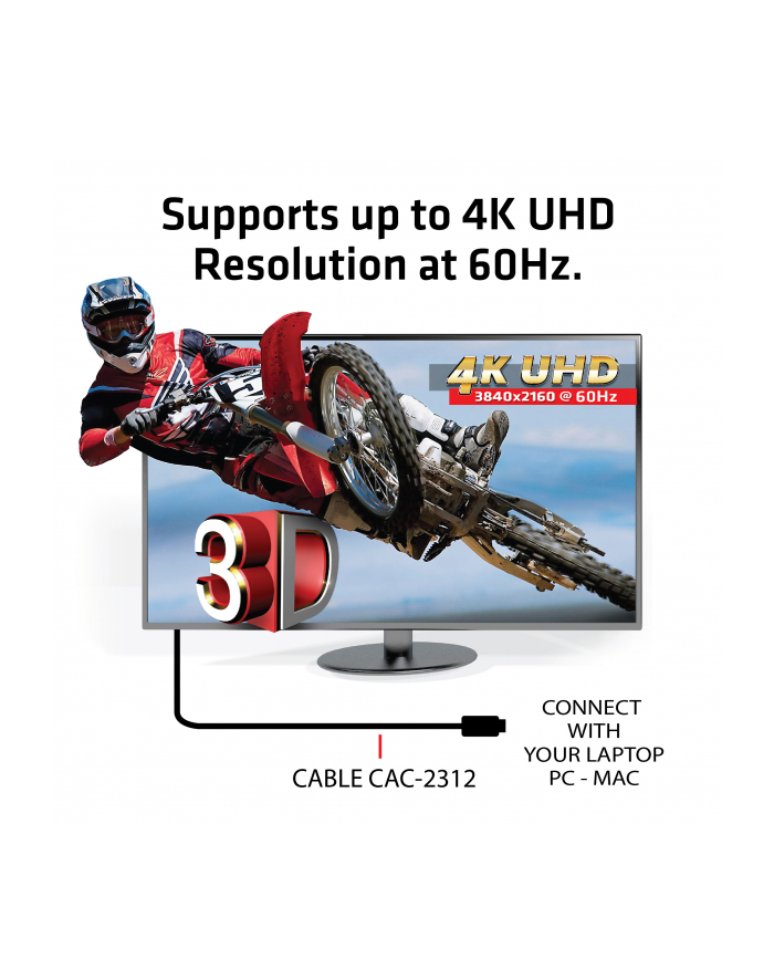 Club 3D HDMI - HDMI 10m Czarny (CAC-2313) główny